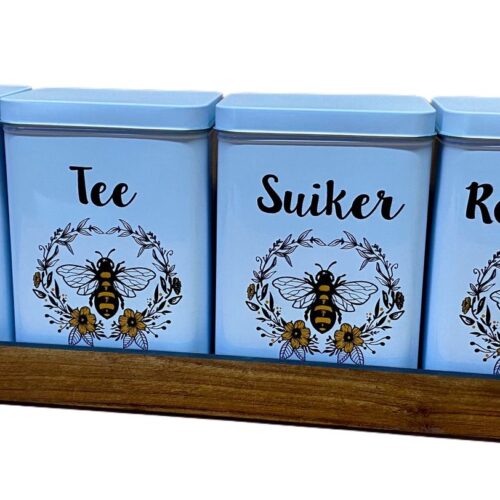 Tin Set – Koffie Tee Suiker Rooibos Bye 2025