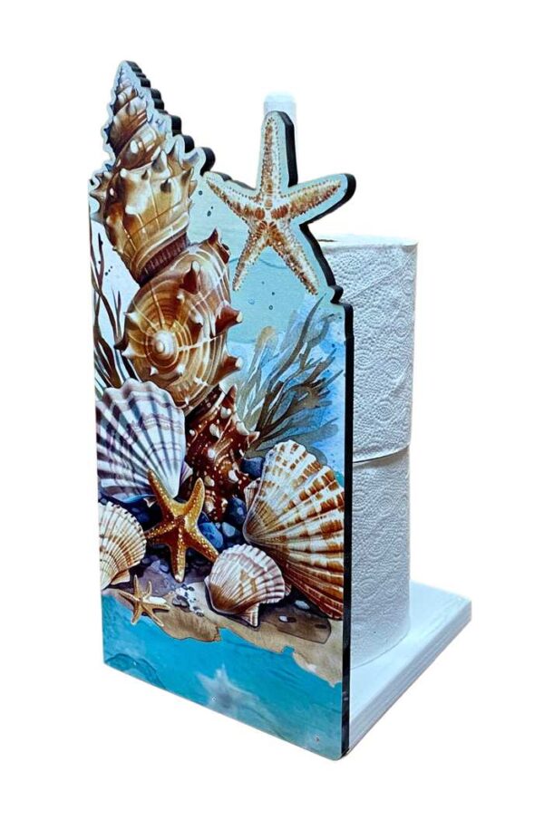 Toler Rool Shells TOILET ROLL / PAPER TOWEL HOLDER- Shells 2024 – Olka Polka Creations