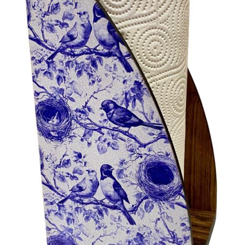 Paper Towel Blue Flower Birds 2025