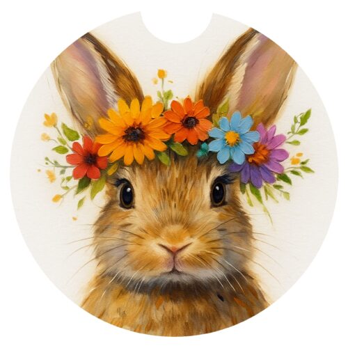 Licence Disk Holder Painted Bunny 2025