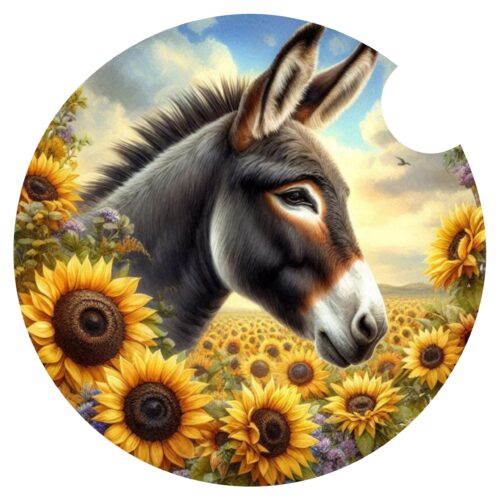 Licence Disk Holder Donkey Sunflower 2025