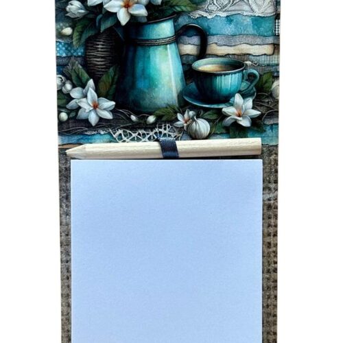 Magnetic Notepad – Teal Tea 2025
