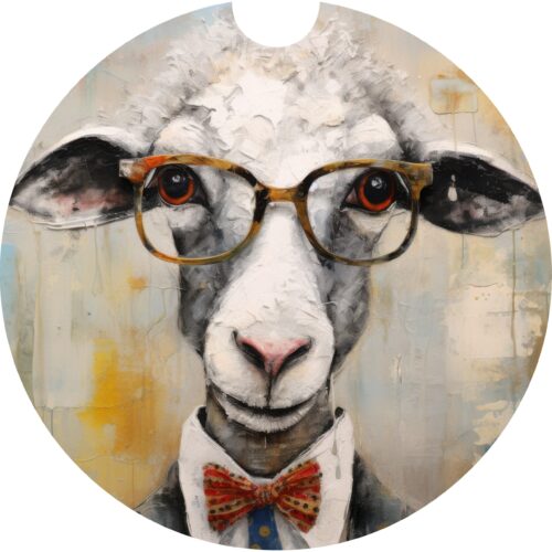 Licence Disk Holder Whimsical Sheep 2025