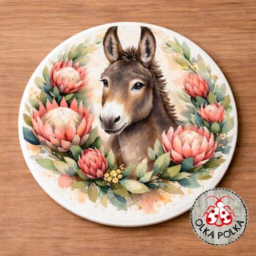 Potstand Wood Protea Donkey
