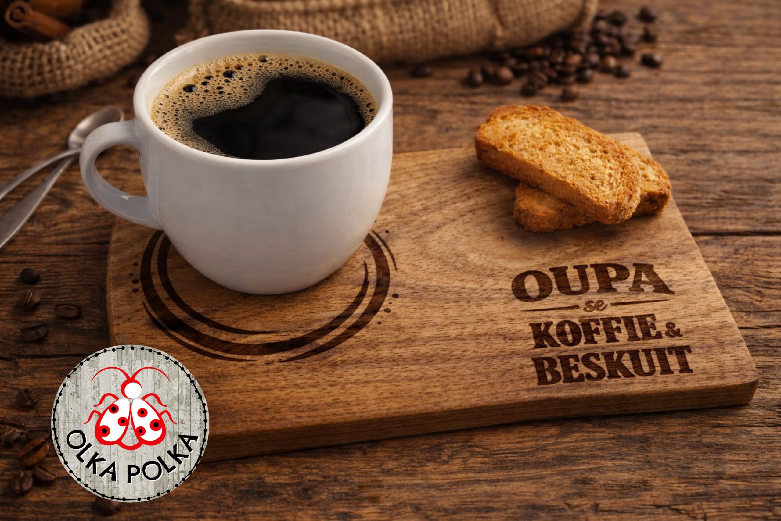 Coffee Tray Kiaat - Oupa
