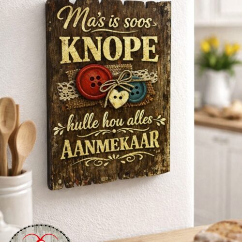 Small Sign (A5) – Ma’s is soos knope