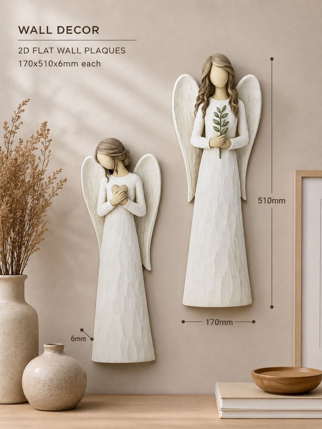 Angel Wall Plaque Set of 2