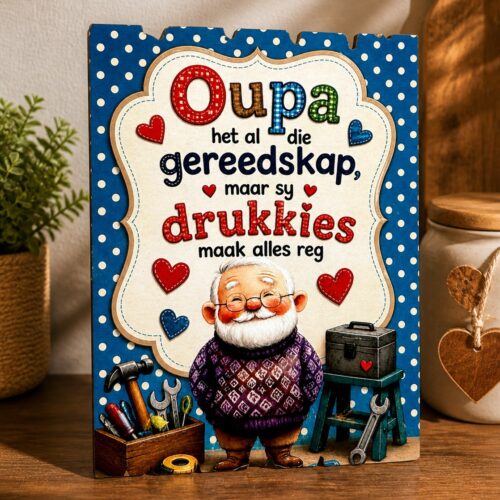 Small Sign (A5) – Oupa Gereedskap