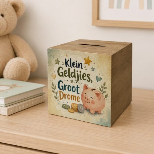 Moneybox – Klein Geldjies Groot Drome