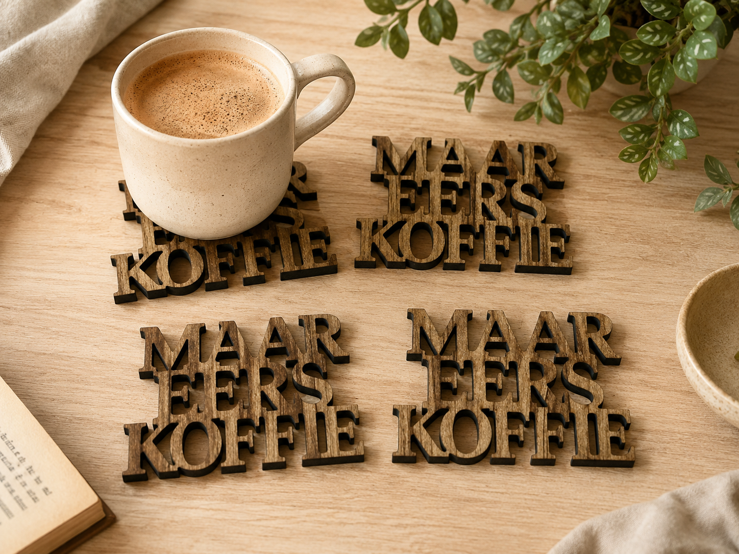 Coaster (4) Maar Eers Koffie