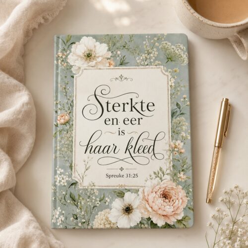 A5 Journal/Notebook – Sterkte en Eer Spreuke 31:25