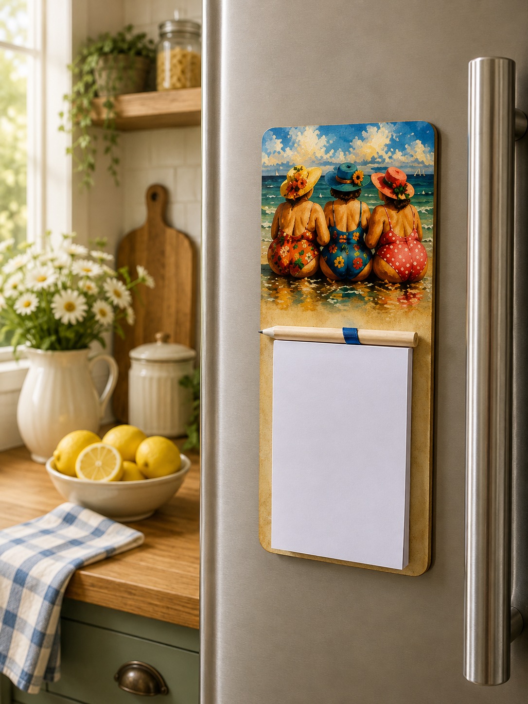 Magnetic Notepad - Beach Ladies