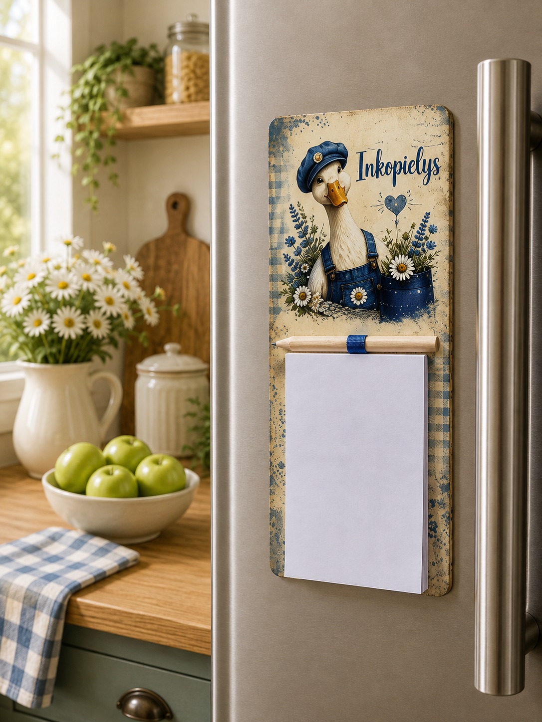 Magnetic Notepad - Denim Duck
