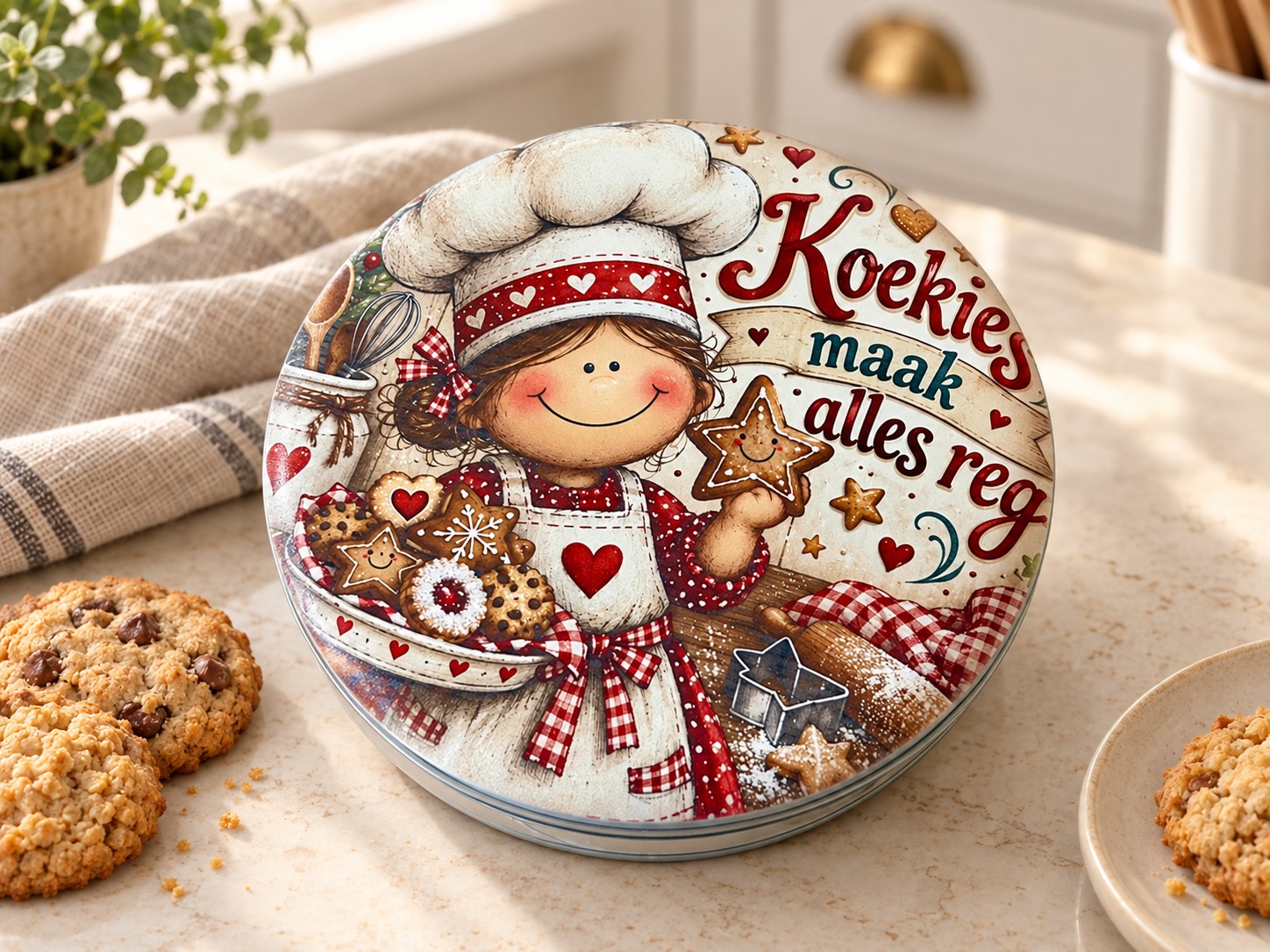 Tin Round - Koekies Maak Alles Reg – Bakkertjie