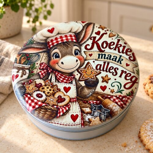 Tin Round – Koekies Maak Alles Reg – Donkie Bakkertjie